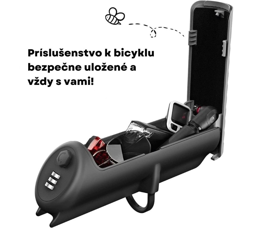 BeeMyBox Uzamykatelná cyklistická brašna na rám jízdního kola Basic 02107 2 sk